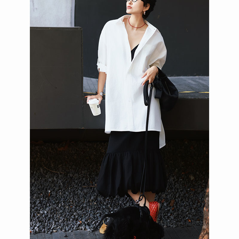 今年超火的休闲穿搭套装白色宽松上衣黑色莱赛尔天丝花苞裙两件套,女装/女士精品,时尚套装,淘宝优惠券,粉丝福利购,淘宝优惠卷