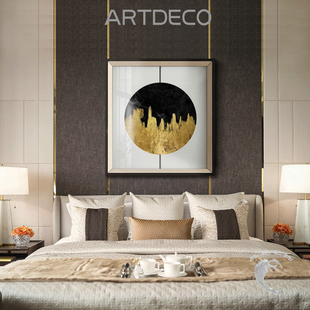 装 新中式 饰床头画现代简约抽象立体挂画卧室客厅沙发景墙防水轻奢