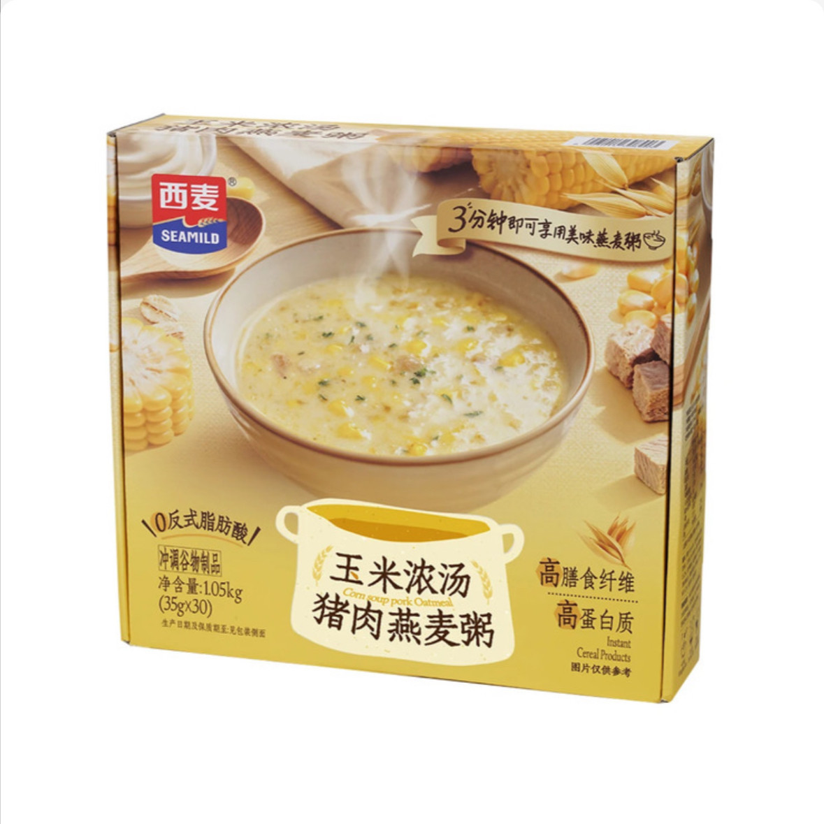 上海SamCostco开市客会员超市代购冲调西麦玉米浓汤猪肉燕麦粥