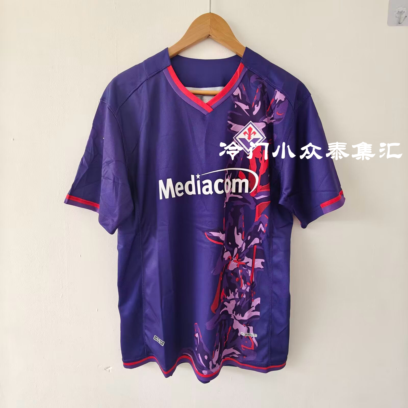 23-24冷门佛罗伦萨主场球衣短袖速干透气足球服单件球迷版训练服