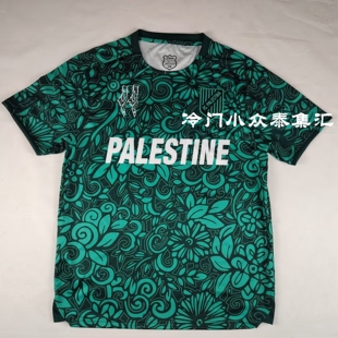 2526新款 球衣短袖 足球服球迷版 训练服 冷门巴勒斯坦迷彩绿色英文版