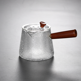 侧把茶壶玻璃耐高温过滤泡茶壶家用电陶炉煮茶壶2024新款茶具套装