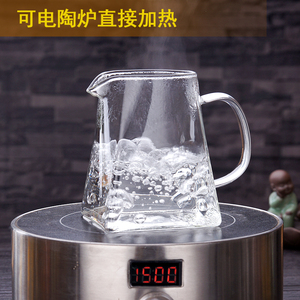 友德堂玻璃公道杯 茶漏套装加厚耐热大号茶海分茶器 功夫茶具配件