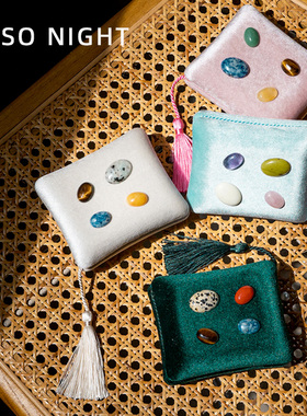 sosonight丝绒首饰包装盒便携手镯手链项链戒指收纳盒珠宝礼品盒