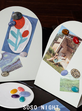 sosonight磁吸留言板桌面照片展示架磁铁记事板可粘贴备忘提示板