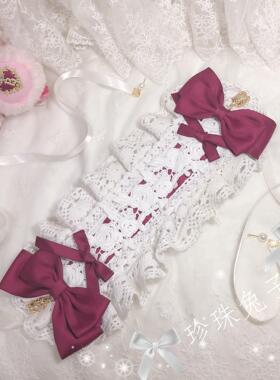 「珍珠兔」原创lolita手作华丽蕾丝发带 人形师bbd小物 baby boll