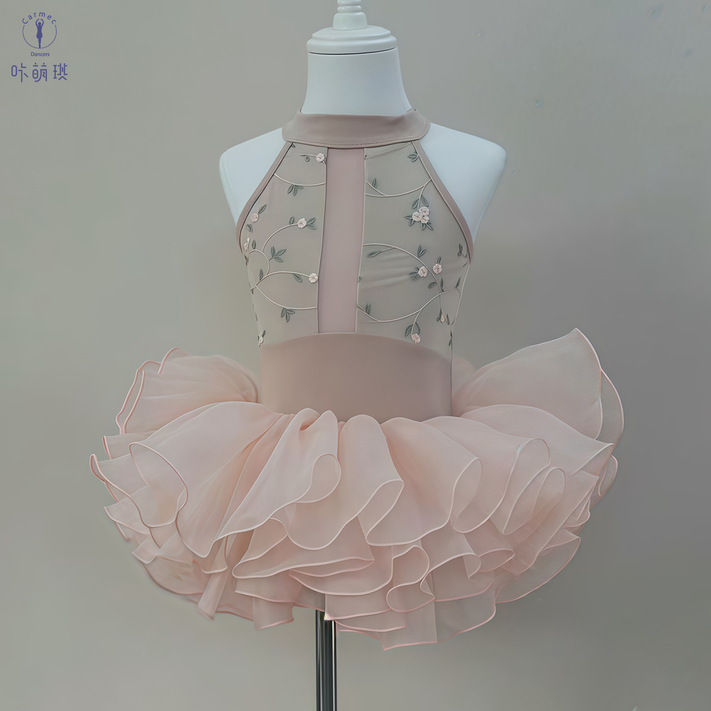 儿童舞蹈服女童芭蕾舞练功服无袖蓬蓬裙高级中国舞考级女生体操服