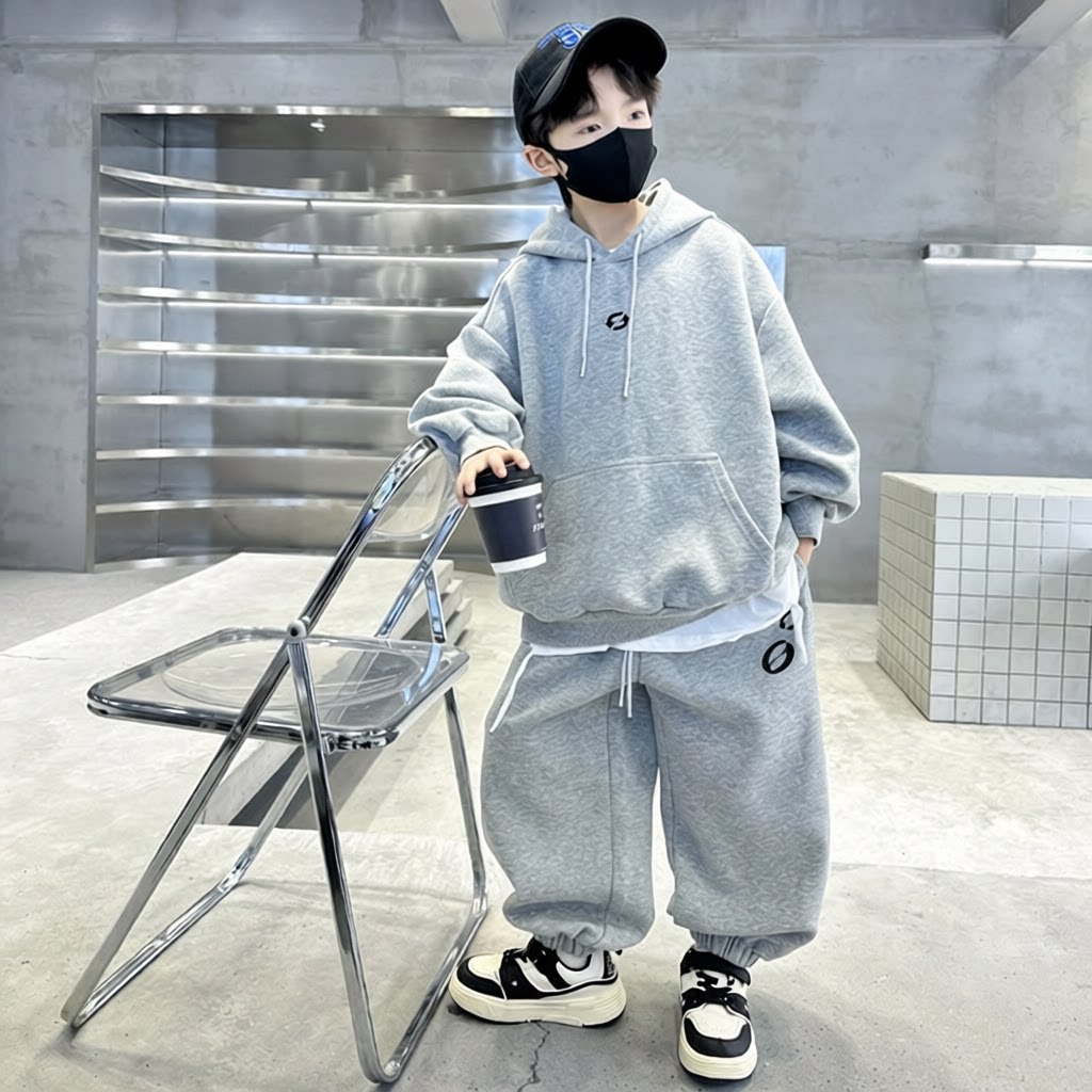 男童套装春秋款春季新款痞帅大儿