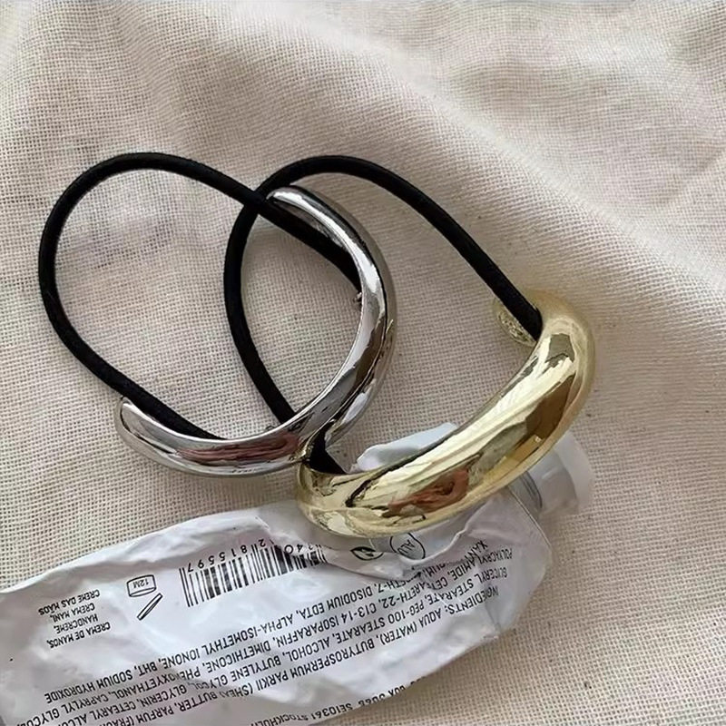 极简金属冷淡风拱形半圆发圈女丸