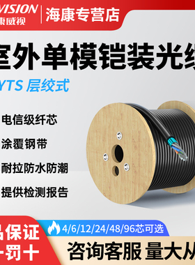 海康威视GYTS室外铠装光缆OS2单模光缆1000米 电信级光纤线