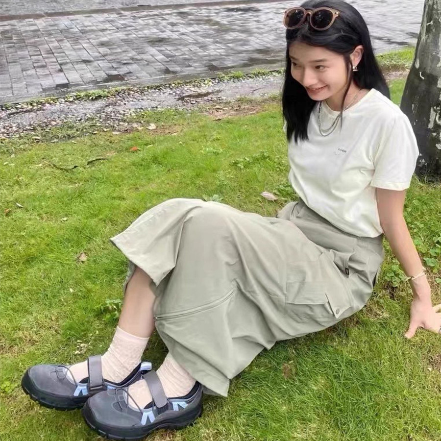 新款韩版休闲运动鞋女厚底内增高老爹鞋学生小众魔术贴玛丽珍女鞋