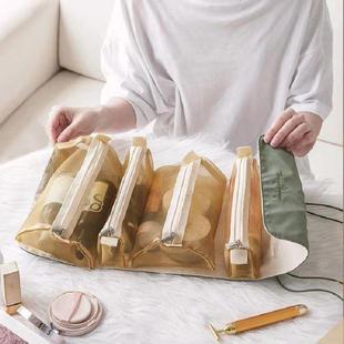 刘亦菲同款 化妆包便携大容量收纳袋简约外出随身折叠旅行洗漱包