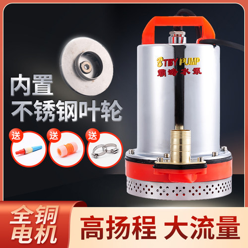 直流潜水泵12V24V48V60V72V电瓶车电动车水泵小型灌溉抽水机农用