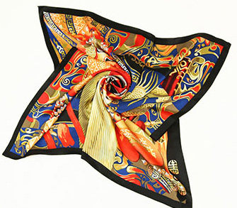 中国风特色桑蚕丝京剧大脸谱丝巾加厚真丝大方巾旅游外事礼品围巾