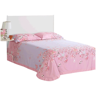 雪晶灵纯棉加厚单个条被单床单双人四季全棉单件床上用品双人床单