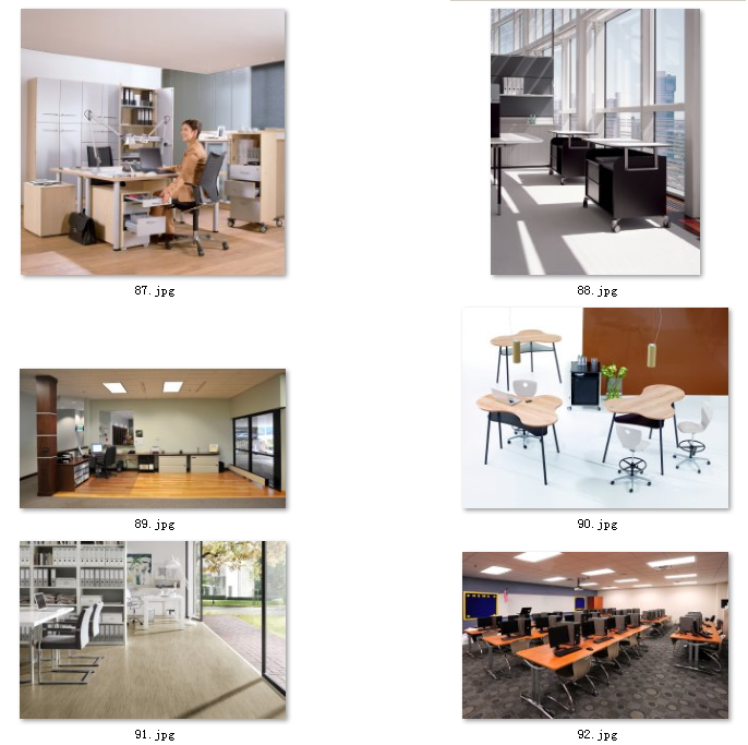 174-办公桌椅图片办公组合家具高清图片画册设计印刷办公素材图片