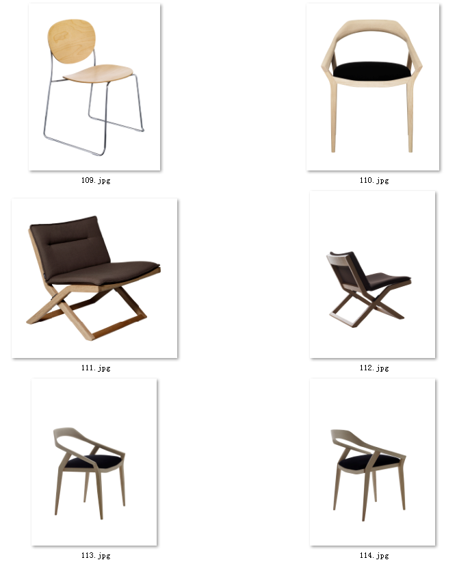 169-简易办公椅办公家具固定椅子图片画册设计印刷高清办公素材图