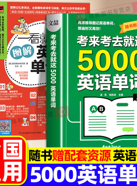 考来考去就这5000英语单词初中高中通用考试单词王学生实用巧记好背英语单词记背神器思维导图秒记单词语法大全一本通中考高考必背
