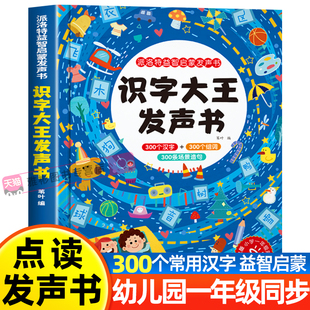 会说话的识字大王发声书 幼儿学前识字书3-6岁儿童手指点读书3000字幼儿启蒙早教书发声书 早教有声书发声书识字书幼儿认字书2000