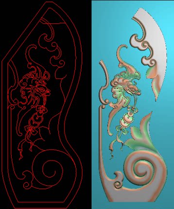 床椅后脚蝙蝠精雕图沙发腿子蝙蝠铜钱灰度雕刻图下架洋花福浮雕图