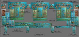鲤鱼沙发精雕图年年有余沙发精品鱼跃龙门浮雕图四季花鸟雕刻图