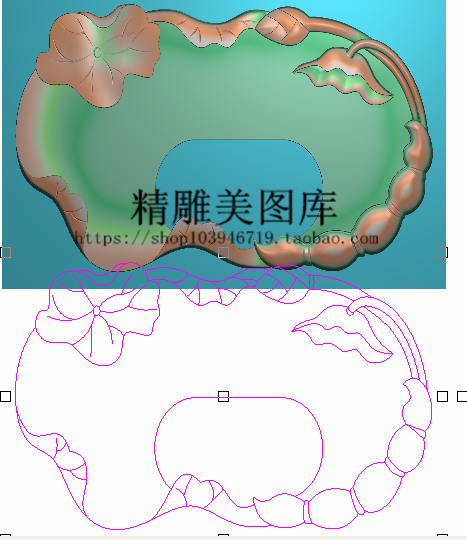 莲花茶台JDP精雕图 浮雕雕刻图 灰度图精品莲藕 荷花茶盘5