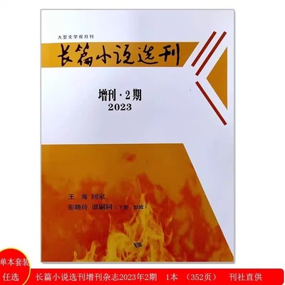 长篇小说选刊增刊杂志2023年2期《回家》王海《怒放》大型文学期刊
