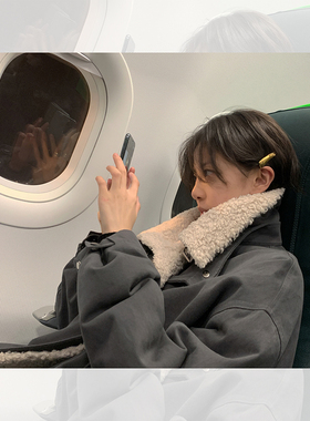 派克羽绒服女2021冬季韩版羊羔毛领中长款90白鸭绒工装羽绒外套