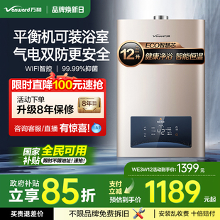 燃气热水器WE3 万和天然气液化气12升恒温节能平衡式 政府补贴