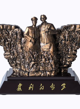 玻璃钢商务送礼红军书房军人