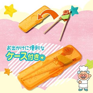 现货新版日本原装面包超人LEC左右手可用便携学习餐具学习筷餐具