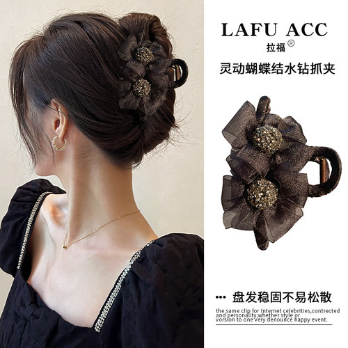 拉福抓夹高级感后脑勺蝴蝶结发夹