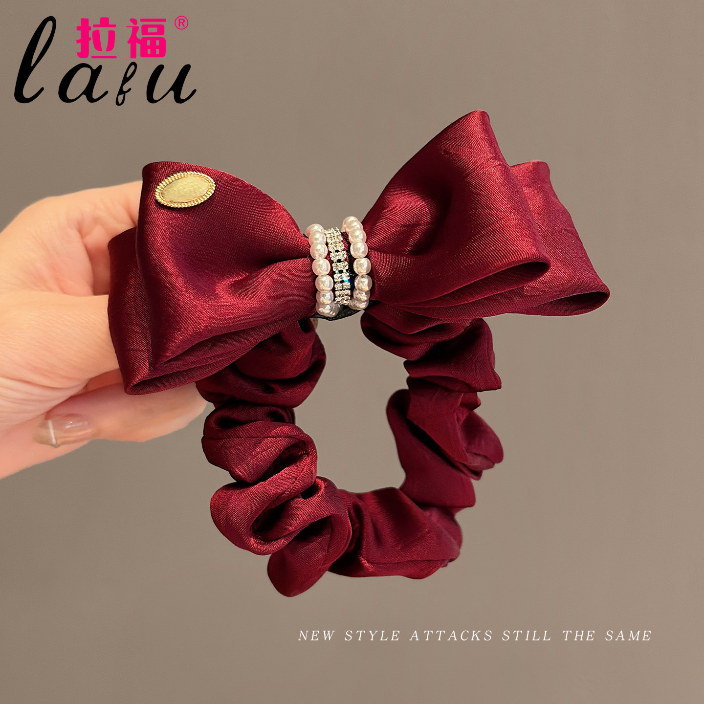 红色蝴蝶结大肠发圈女韩系珍珠发绳高级感扎头发皮筋头花头绳头饰,饰品/流行首饰/时尚饰品新,发饰,淘宝优惠券,粉丝福利购,淘宝优惠卷