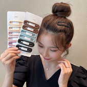 夹子头饰发夹网红侧边碎发一字夹女韩国刘海夹后脑勺简约黑色发卡