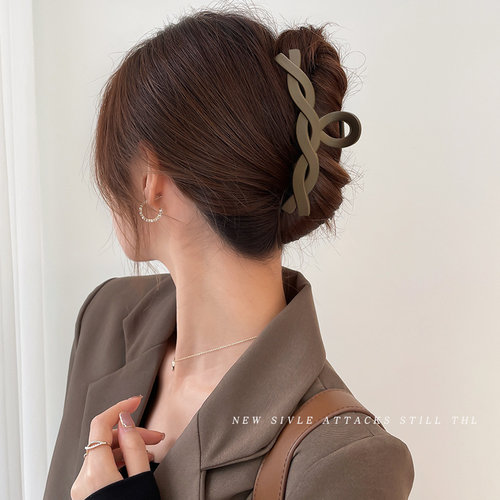 网红简约发夹后脑勺大号盘发抓夹