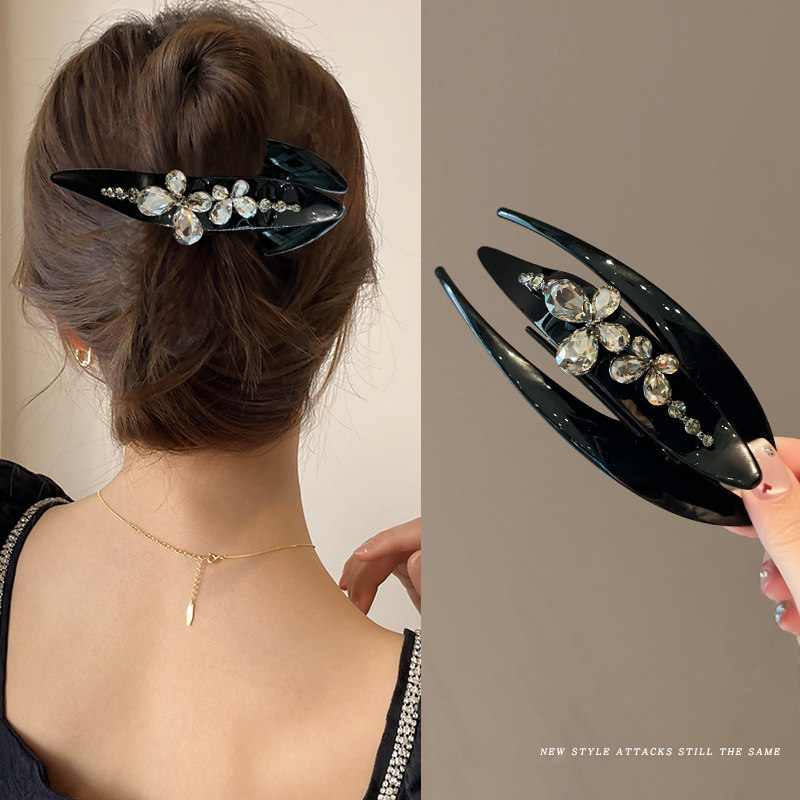 拉福发饰高级感发夹后脑勺鸭嘴夹