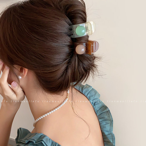 拉福抓夹高级感韩版高马尾发夹女