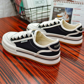女春单鞋 情侣鞋 显瘦小众鞋 人本帆布鞋 厚底宽版 开口笑学生板鞋 大码