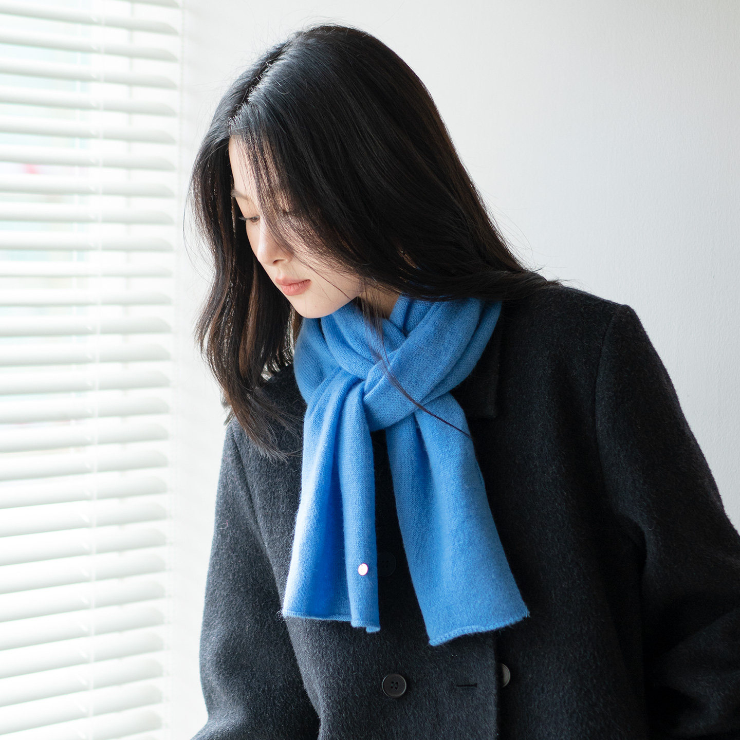 疯帽子 奢级100%山羊绒围巾女百搭纯色围脖保暖小披肩冬季新品26