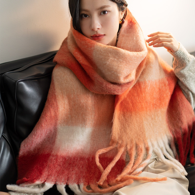 疯帽子装饰多巴胺彩色保暖围巾