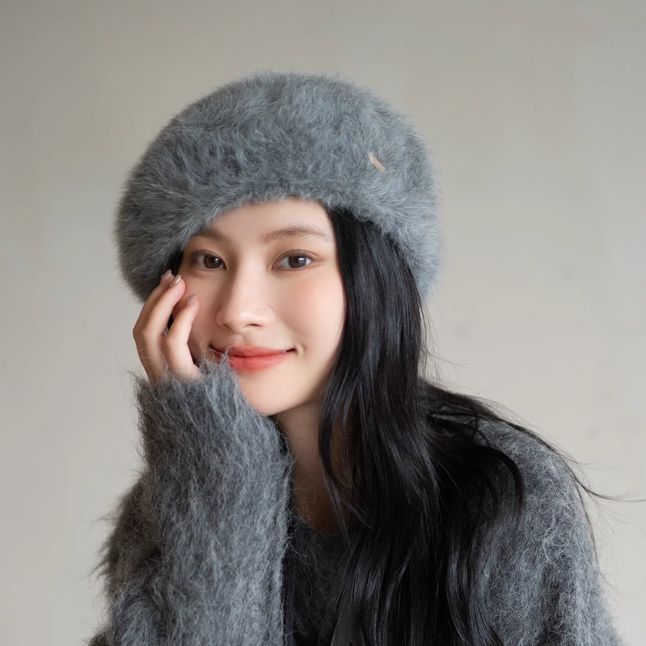 疯帽子安哥拉兔毛贝雷帽