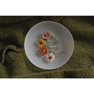 鸟与胡子手工文艺森林日系小众钩织花朵别针披肩别针胸针秋冬配饰