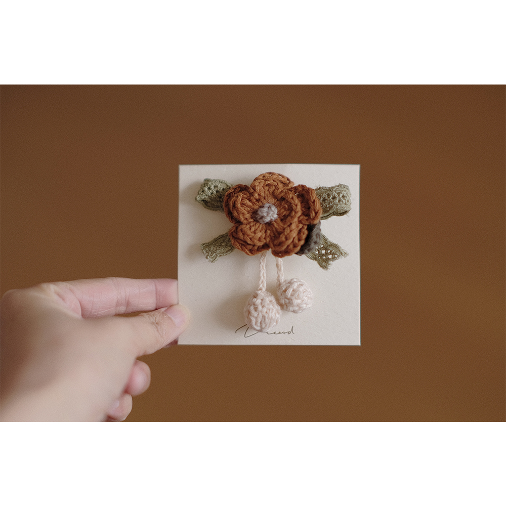 手工胸针钩织小众花朵花朵