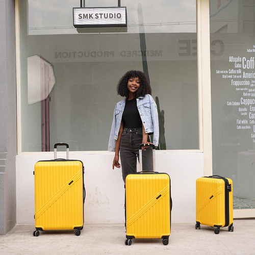扩容拉链海关锁三件套2件套拉杆箱Expand 25%  TSA Lock Luggage