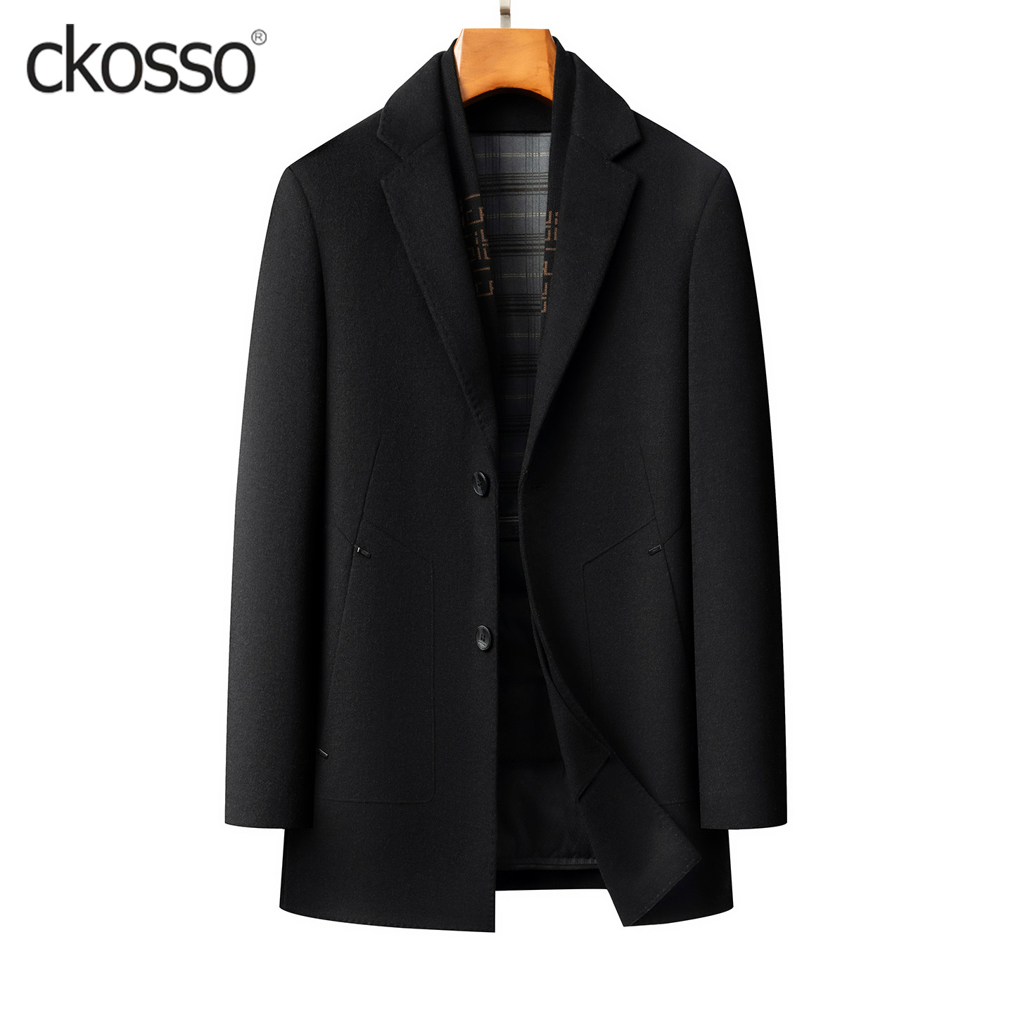 羊毛呢西装外套男士常规围巾领羽绒内胆可脱卸冬季新款双面绒大衣,男装,毛呢大衣,淘宝优惠券,粉丝福利购,淘宝优惠卷