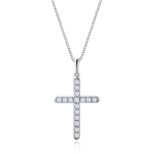 MaBelle/玛贝尔18K玫瑰金 十字架款钻石吊坠  K白无现货 不含配链