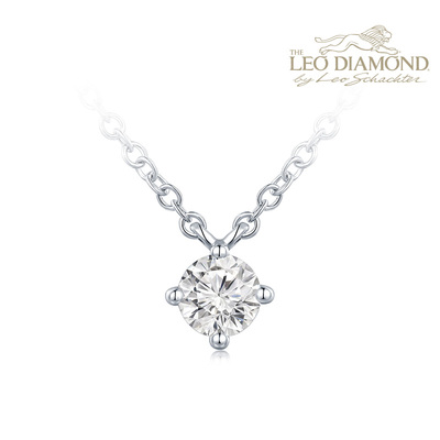 TheLeoDiamond18K白钻石项链