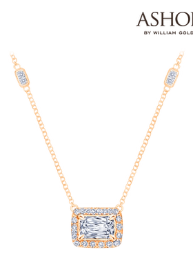 ASHOKA®Diamond《Eternity》系列 18K玫瑰金钻石项链 长度40CM