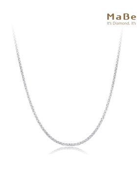 MaBelle/玛贝尔18K白金/玫瑰金 素金项链 肖邦链 40/45/50/60CM