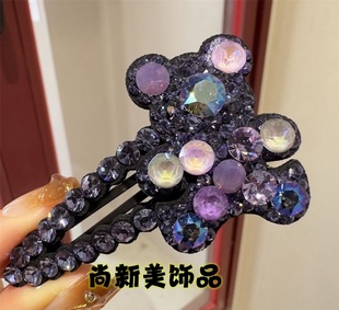 新款爆款韩国进口钻BB发夹发饰东大门满钻施华摩卡夹爆闪洋气